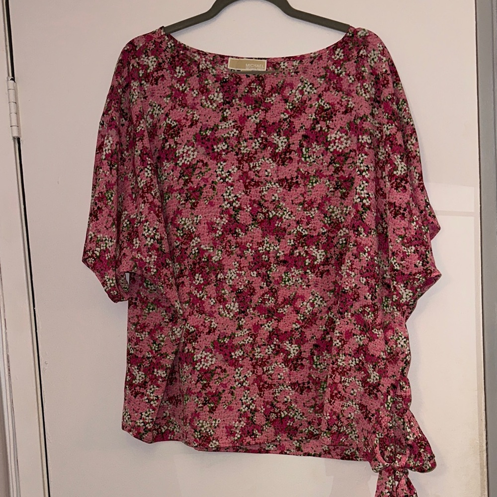 Michael Kors Pink Floral Blouse